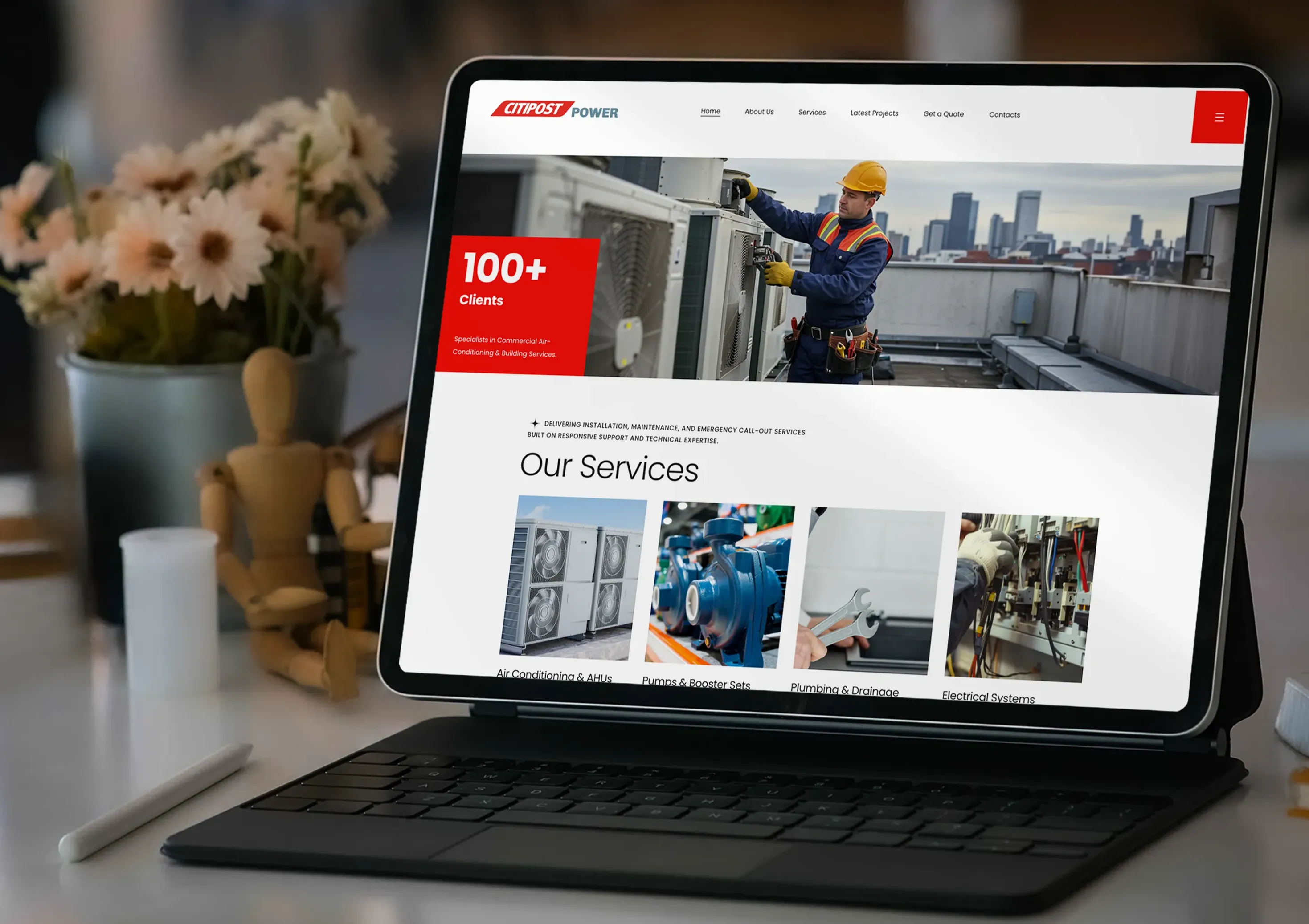 Citipost Power logistics platform web development London - Site services booking system by Flitzen Technologies UK