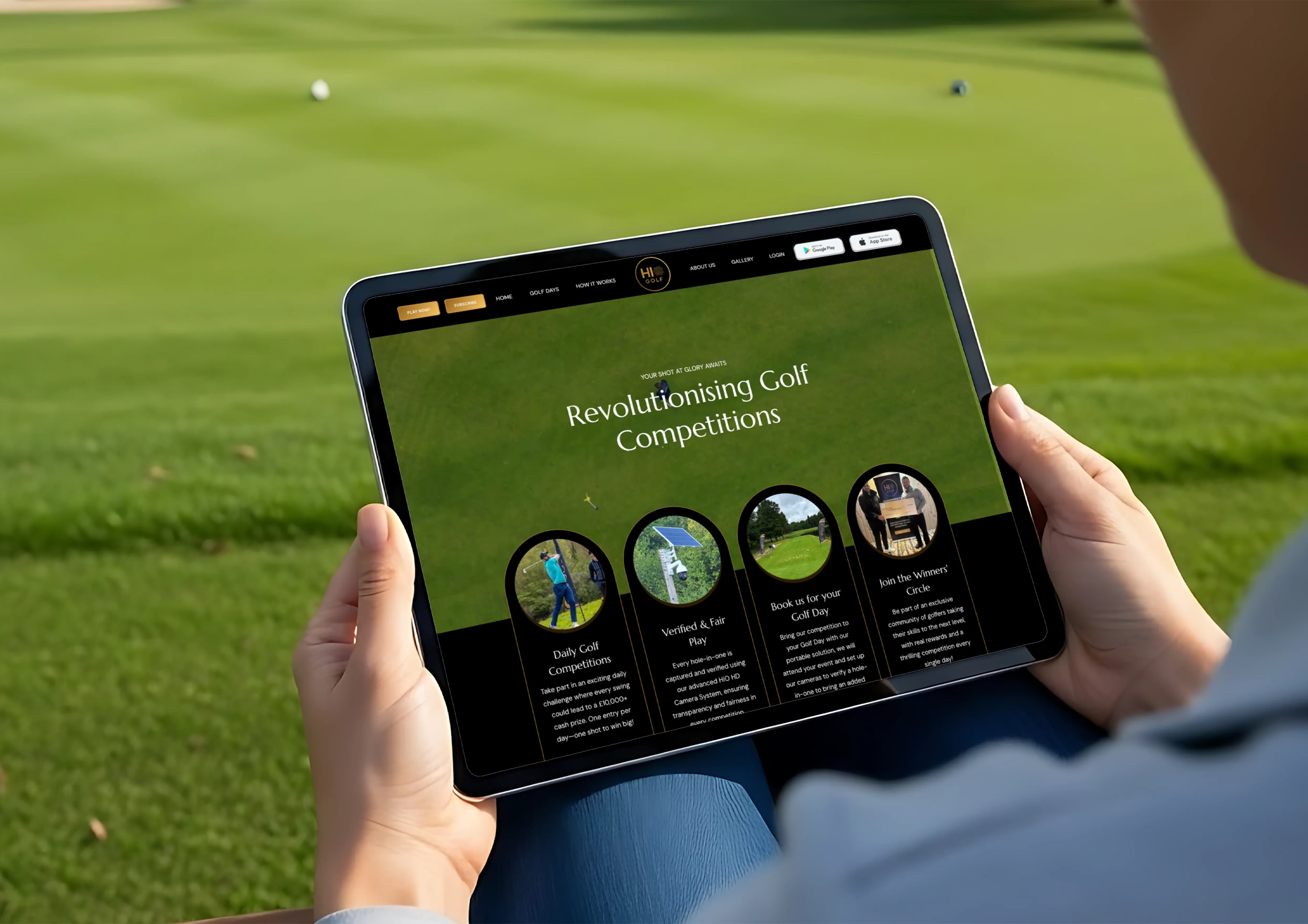 HiO Golf competition management system web development London - Golf tournament platform by Flitzen UK